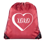Accessory - Valentine's Day Bags, Drawstring Cinch Backpacks, Valentines Day Gift Bags - XOXO