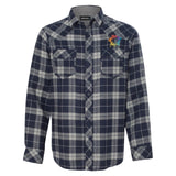 Yarn-Dyed Long Sleeve Flannel Shirt Embroidery - Mato & Hash