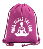 Yoga Heals the Soul - Sukhasana Cotton Drawstring Bag - Mato & Hash