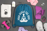 Yoga Heals the Soul - Sukhasana Cotton Drawstring Bag - Mato & Hash