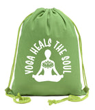 Yoga Heals the Soul - Sukhasana Cotton Drawstring Bag