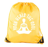 Yoga Heals the Soul - Sukhasana Polyester Drawstring Bag - Mato & Hash