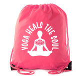 Yoga Heals the Soul - Sukhasana Polyester Drawstring Bag