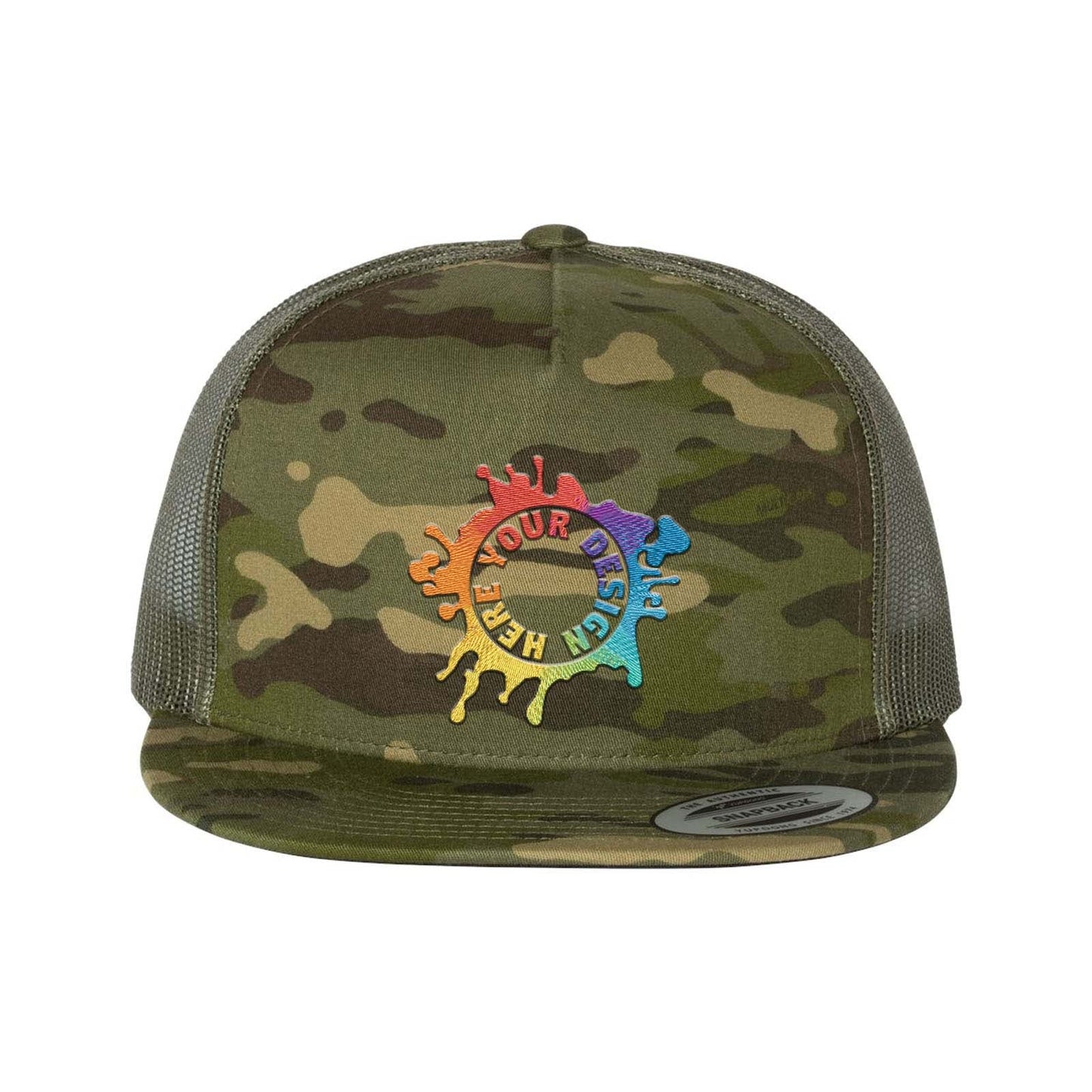 YP Classics Flat Bill Trucker Cap Embroidery - Mato & Hash