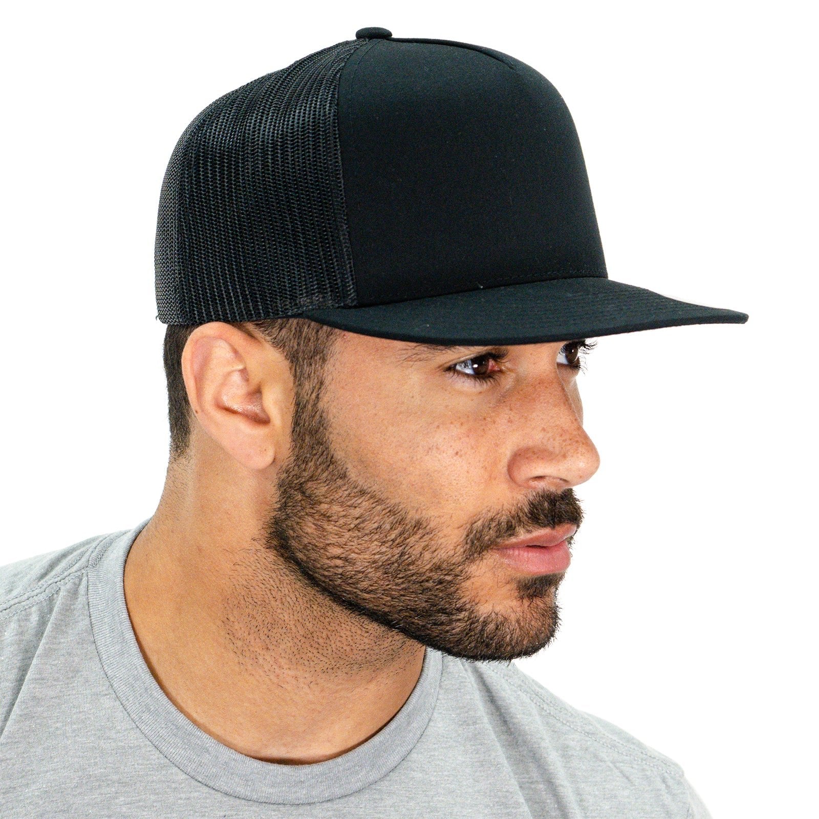 YP Classics Flat Bill Trucker Cap Embroidery - Mato & Hash