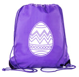Zig Zag Easter Egg Color in Polyester Drawstring Bag