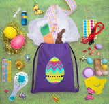 Zig Zag Easter Egg Cotton Drawstring Bag - Mato & Hash