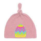 Zig Zag Easter Egg Custom Name Baby Hat w/ Adjustable Top Knot - Mato & Hash