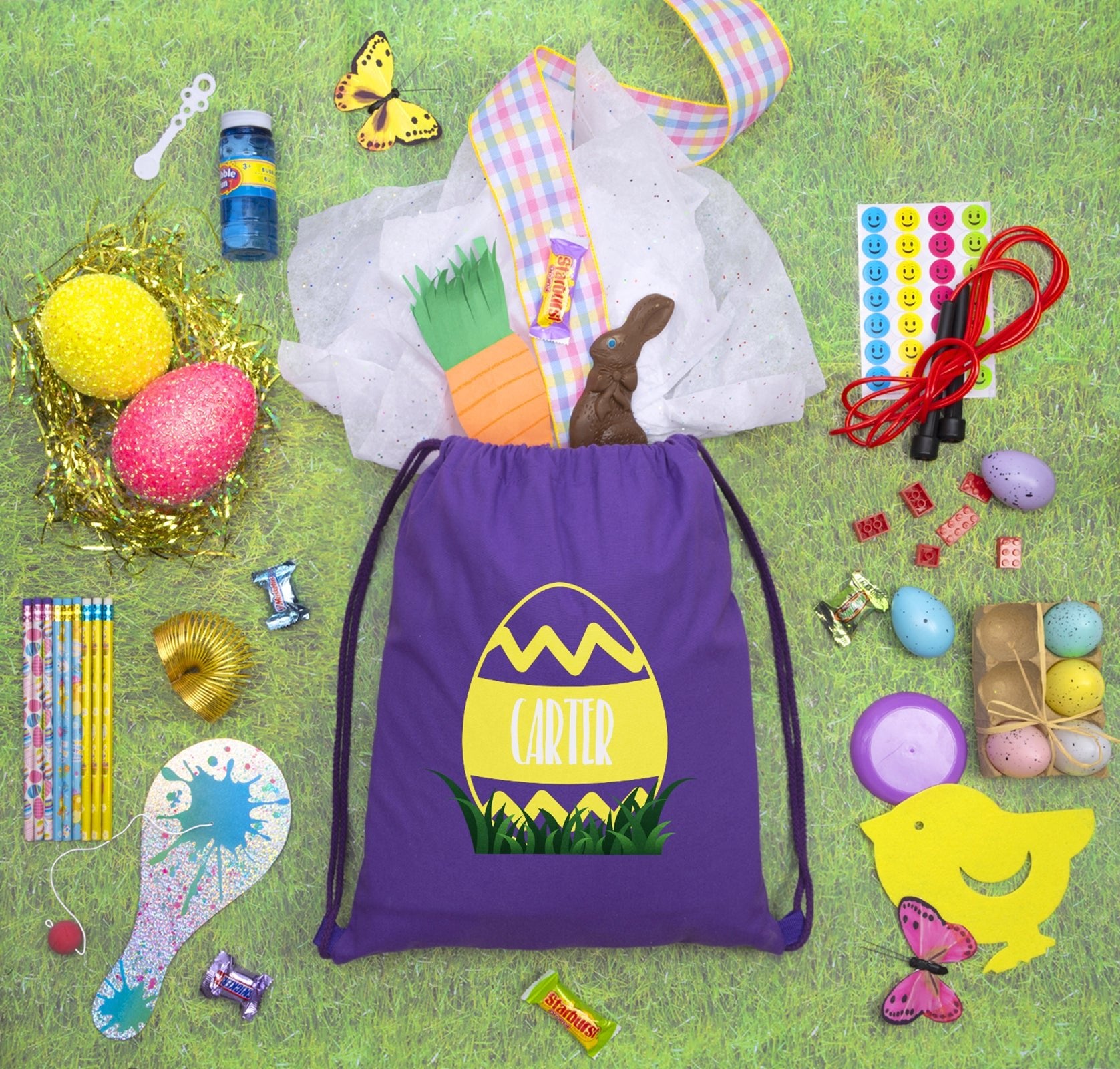 Custom Easter Tote Bag Easter Egg Hunt Tote Bag Spring Gift 