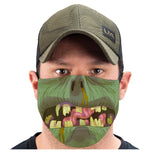 Zombie Face Halloween Printed Cotton Face Mask - Mato & Hash
